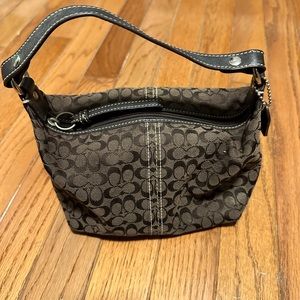 Vintage Canvass Coach Purse in Medium/Dark Brown